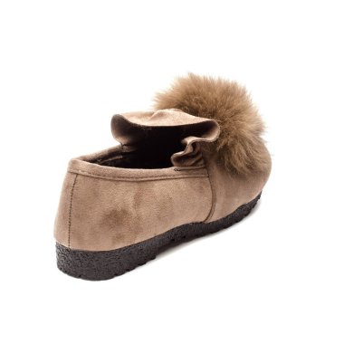 Beyaz bir arka plan üzerinde izole kadın ayakkabı