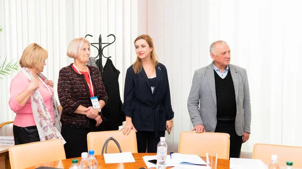 Conferentie over de verbetering van de tenuitvoerlegging van de Europese mensenrechtennormen in Oekraïne. Loetsk Oekraïne 10.19.2018 — Stockfoto