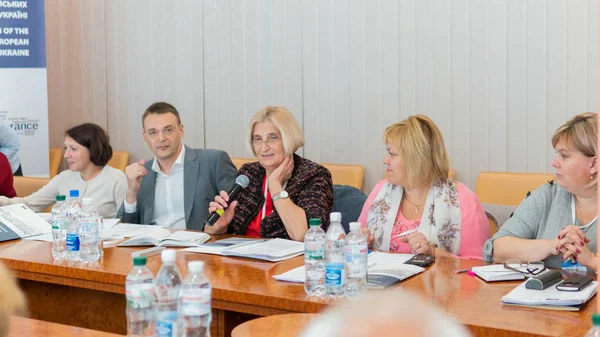 关于加强在乌克兰执行欧洲人权标准的会议。卢茨克 乌克兰 10.19.2018 — 图库照片
