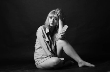 seksi güzel genç woman.passion kız erkek gömlek