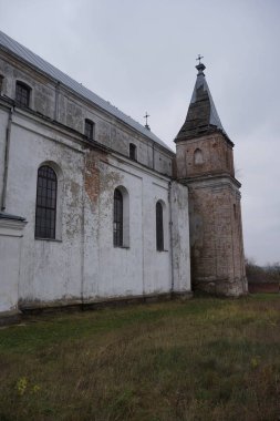 Floransa İtalya'da eski bir kilise portalı dekorasyon