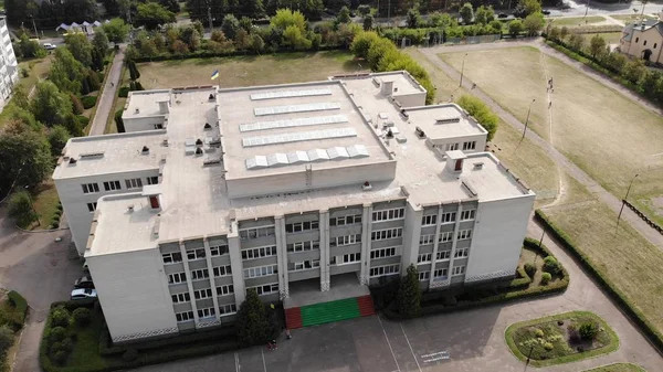 School ?24 Lutsk, shooting from a drone — Stock Photo, Image