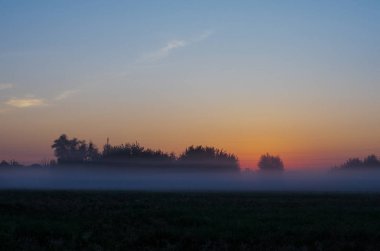 Yeşil Alan ve Güzel Gün Batımı