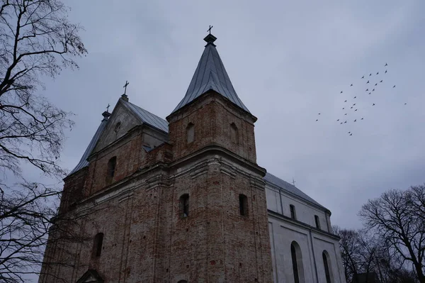 Uma antiga decoração do portal da igreja em Florença Itália — Fotografia de Stock