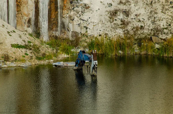 Flooded in the quarry exukator — Stock Photo, Image