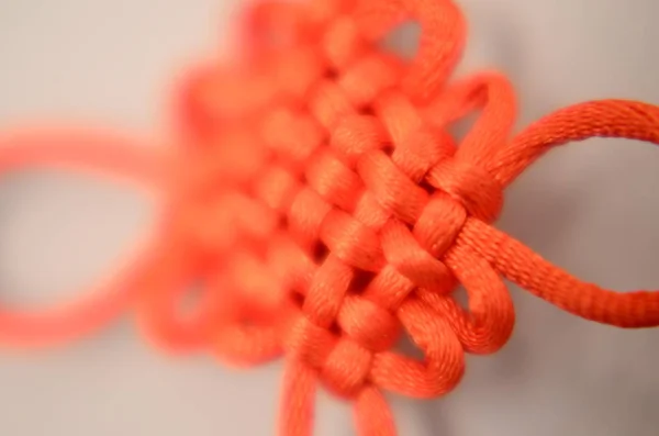 橙色绳的特写视图 — 图库照片