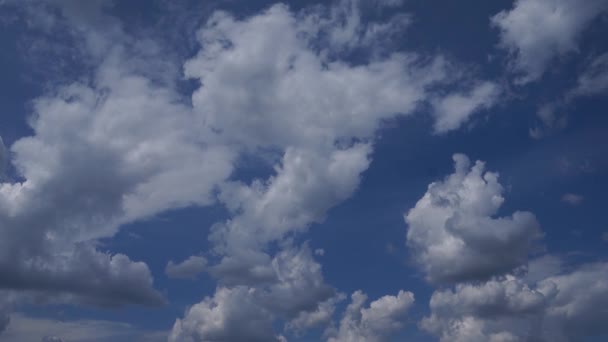 Prachtige Lucht Met Witte Wolken — Stockvideo