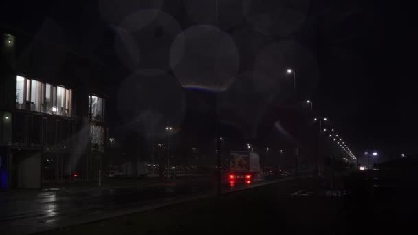 Embarras Sur Hochstrasse Breitenweg Crépuscule Brême Allemagne Europe — Video