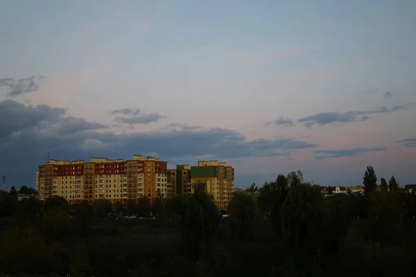 Landschap Uitzicht Met Gebouwen Park — Stockfoto