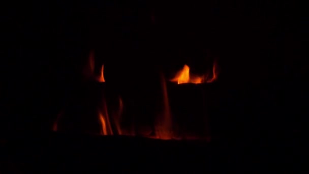 Flammes Feu Sur Noir — Video