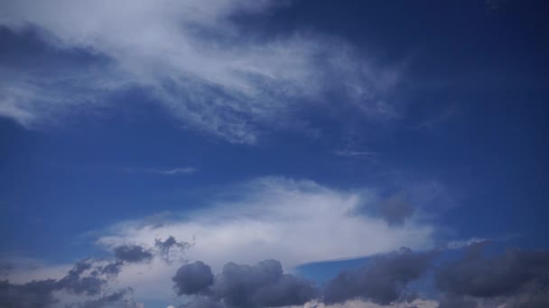 Bellissimo Cielo Con Nuvole Bianche — Video Stock