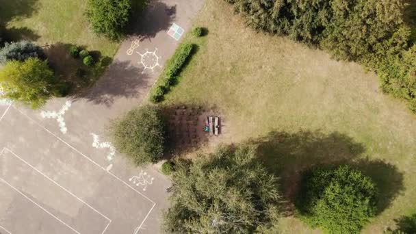 Séquences Aériennes Bâtiment École Cour École — Video