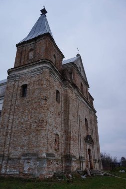 Floransa İtalya'da eski bir kilise portalı dekorasyon