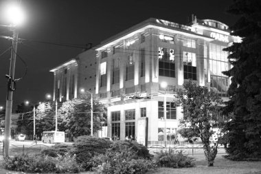 karanlık sokakta ve Hannover, pennsylvania, gece ışık trails.