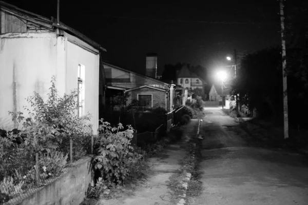 Beautiful street at night in Sibiu, Romania — Stock Photo, Image