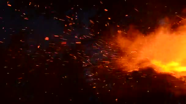 Imágenes Combustión Fuego Viento Elemento — Vídeo de stock