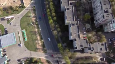 Lubart Şatosu 'nun yakınındaki güzel Panorama Lutsk Şehir Manzarası. Kamera Sağdan sola İzleniyor. 