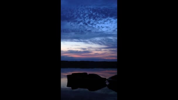 Diensten Rood Oranje Zonsondergang Hemel Oranje Video Wolk Rood Oranje — Stockvideo