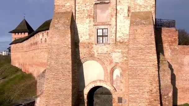Vista Aérea Velho Castelo Lutsk Castelo Lubart Ucrânia Europa Oriental — Vídeo de Stock