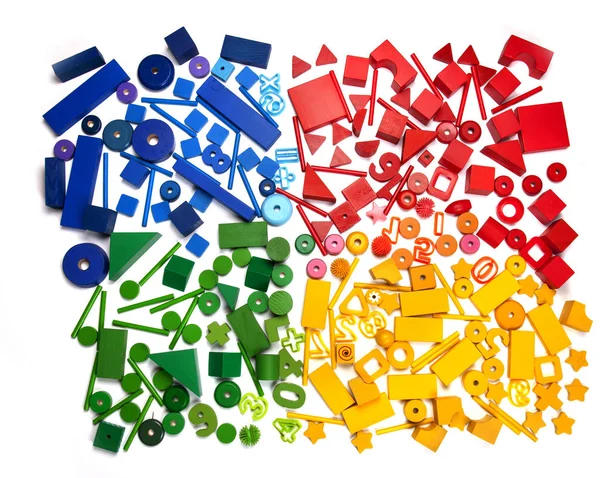 Very Many Colour Kids Toys — Stock Photo, Image