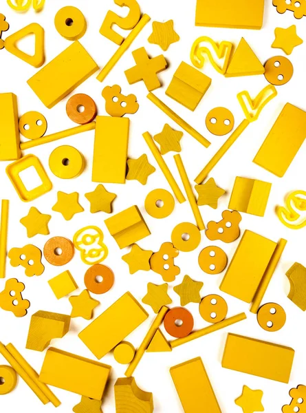 Bardzo Wiele Zabawek Dla Dzieci Żółty — Zdjęcie stockowe