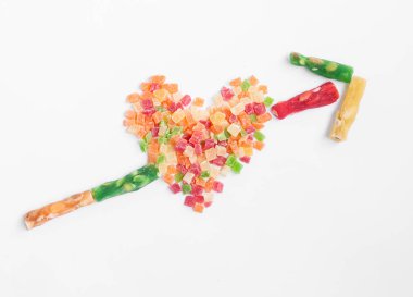 Beyaz arkaplanda Türk sevinci.