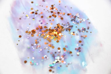 Abstract texture of acrylic paints with a glitters.
