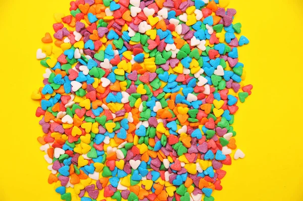 Serca Cukierków Kolorowe Jasnym Tle — Zdjęcie stockowe