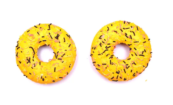 Heerlijke Donut Kleurrijke Achtergrond — Stockfoto