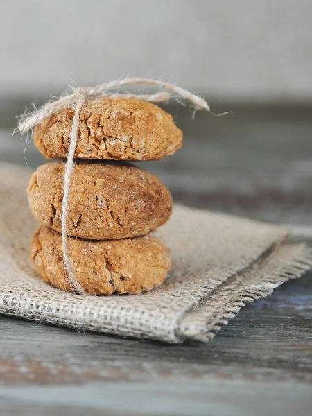 Galletas Avena Sobre Fondo Piedra — Foto de Stock