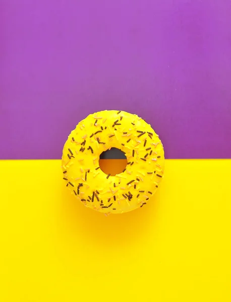 Delicious Donut Color Background National Donut Day Concept — Stock Photo, Image