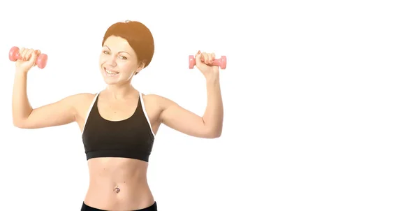 Junge Fitness Frau Misst Ihre Taille — Stockfoto