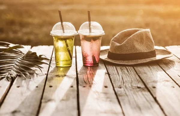 Summer Cold Coctails Outdoors — Stock Photo, Image