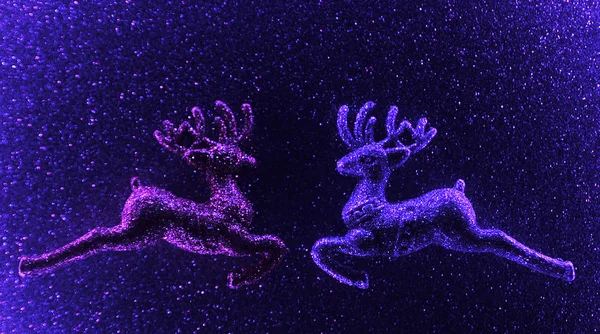 Kerst Herten Sprankelende Glitter Achtergrond — Stockfoto