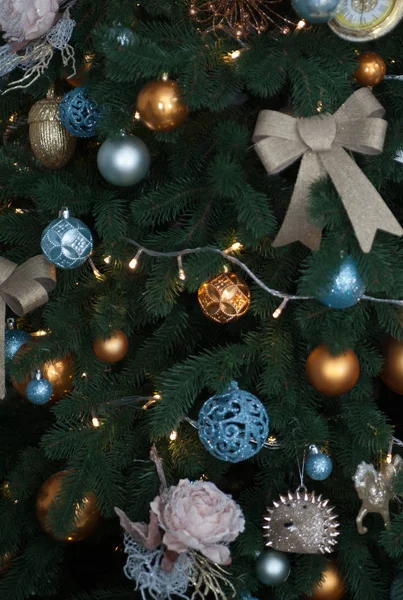 Fondo Borroso Navidad Luces Brillantes — Foto de Stock
