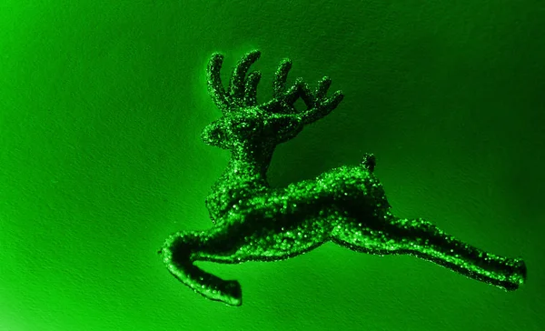 Symbole Cerf Noël Sur Fond Scintillant — Photo