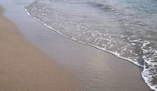 Gyönyörű Kilátás Naplementére Nyári Strandstrand — Stock Fotó