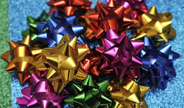 Arcos Coloridos Festivos Textura Papel Brilhante Brilhante Fundo Férias Conceito — Fotografia de Stock