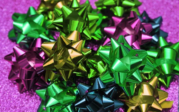 Arcos Coloridos Festivos Textura Papel Brilhante Brilhante Fundo Férias Conceito — Fotografia de Stock