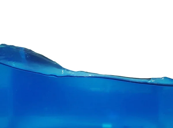 Błękitna Fala Wody Białym Tle — Zdjęcie stockowe