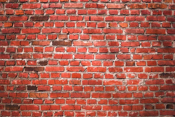 Red brown old brick wall — Stock Photo, Image