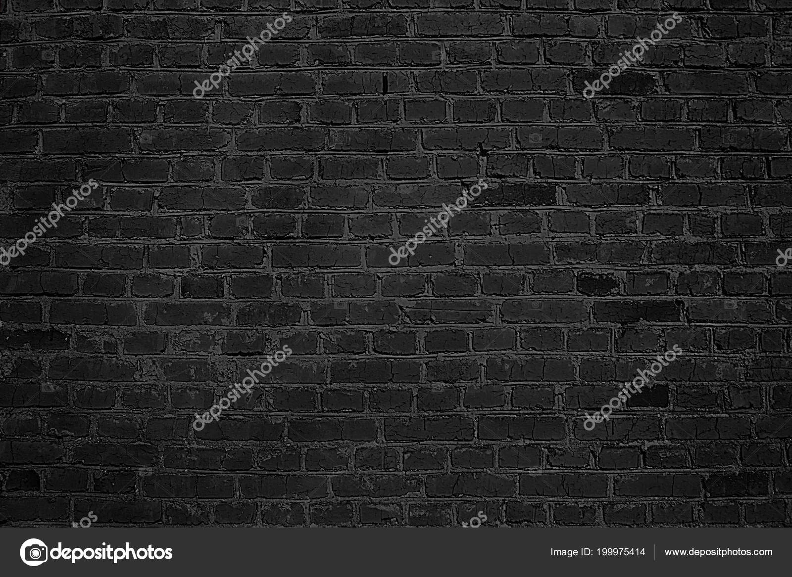 暗い黒い古いレンガの壁 ストック写真 C Shahurin