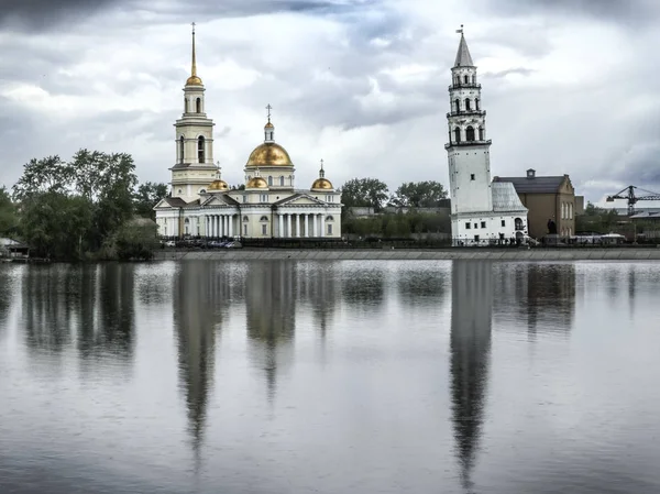 Nevyansk Falling Tower Russian Analogue Leaning Pisa Built 1932 Demidov — Stock Photo, Image