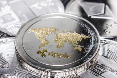 Cryptocurrencies Ethereum Litecoin Monero Dash dalgalanma. 