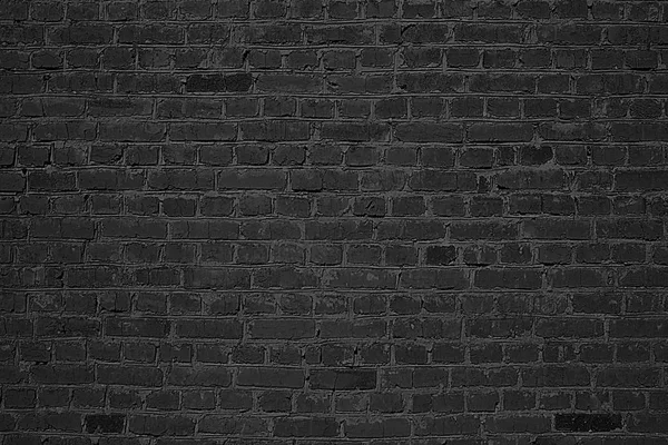 Dark black old brick wall — Stock Photo, Image