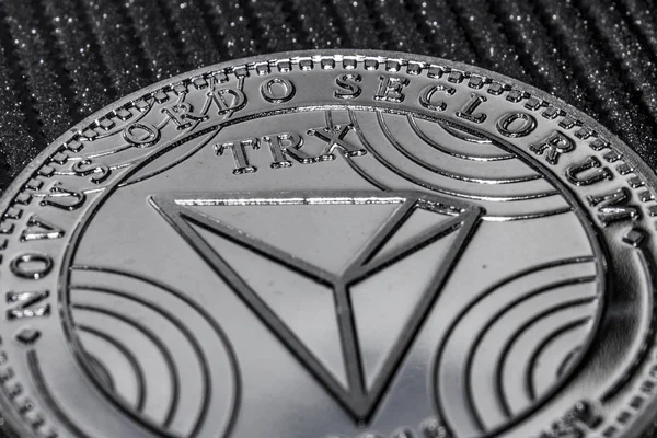 sikke cryptocurrency tron bir parçası. TRX logosu.