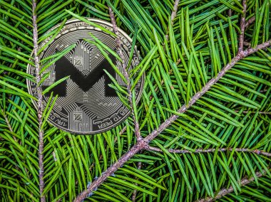 Xmr Ladin dallar sikkeleri. Kripto Noel hediyesi.