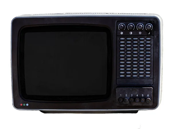 Soviet analog retro TV on white background. — Stock Photo, Image
