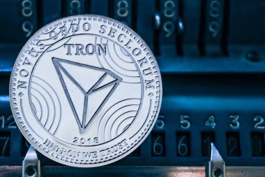 Cryptocurrency Tron karşı arithmometer sayıda sikke. Trx