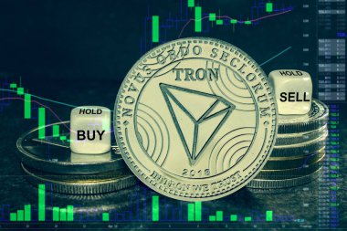 sikke cryptocurrency trx tron sikke ve zar yığını. Satın almak, satmak, tutmak için döviz grafiği.